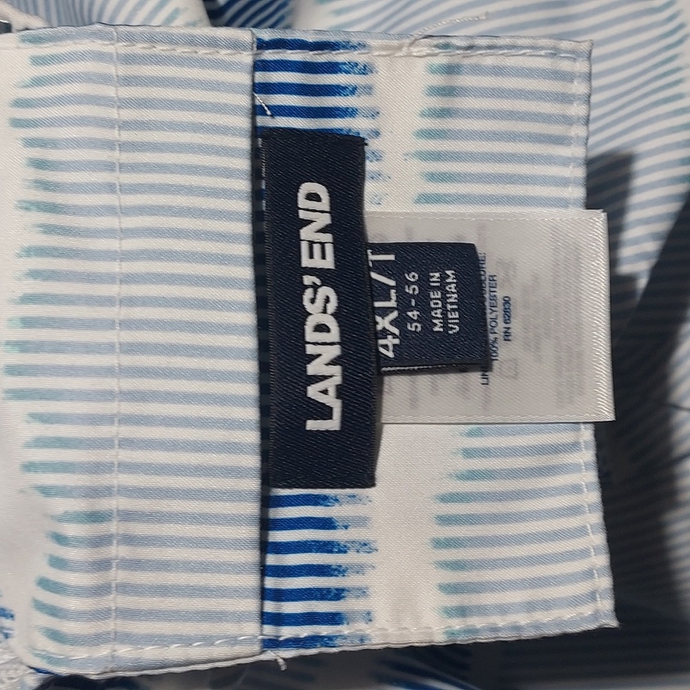 NEW Lands End Striped Drawstring Lined Mens Swim Trunks Size 4XLT - Picture 3 of 5
